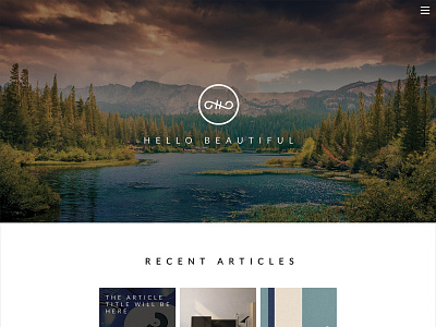 Hello Beautiful Blog Concept beautiful blog concept hello icon logo mockup photography typography webdesign webpage
