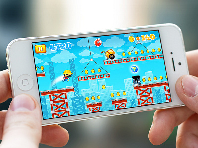 Block Buster part 1 block bonus character coin concept game helmet jump level rail sketch upgrade