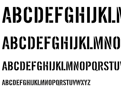 Customized Trade Gothic Condensed stencil typemade
