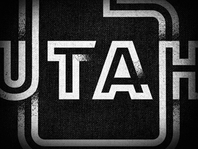 That Great Salty State salt lake city state thick lines utah vintage