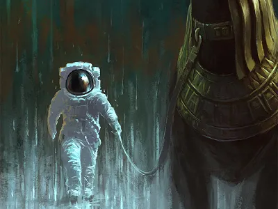 On a leash cosmos dog leash