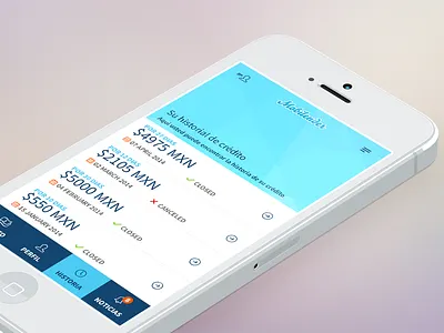 Credit history loan app app cash credit history interface loan mobile simple ui ux
