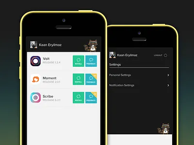 Tryouts - iOS beta branding flat interaction ios iphone retine ui ux