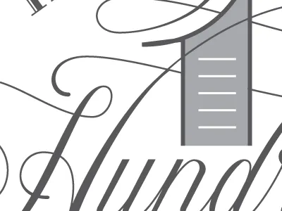 Keepin' It One Hundred handlettering quote wip