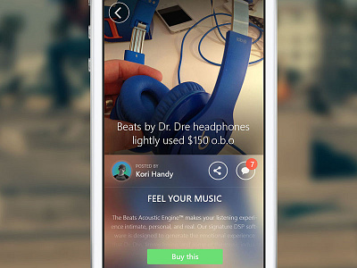 CL concept ios 7 menu mobile profile ux design web design wireframes