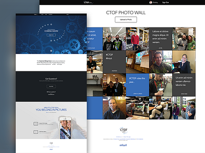 Conference Registration Page & Photo Wall conference ctof internal intuit landing page photo wall registration ui user interface ux visual design