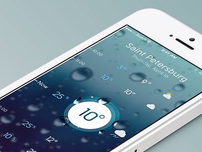 Weather app app flat ios7 iphone weather