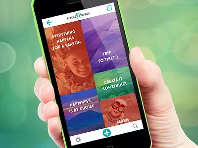 Poka (PocketKarma) habbits menu mobile notes productivity task app ios iphone ux ui