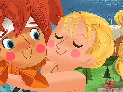 Crono & Marle chrono trigger illustration