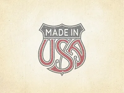 »Made In USA« Trade Emblem ... fancy lettering freebie lettering trade emblem typo typography usa vector graphic