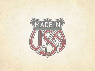 »Made In USA« Trade Emblem ... fancy lettering freebie lettering trade emblem typo typography usa vector graphic