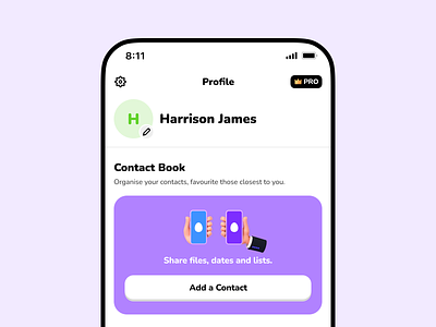 Profile android app app ui avatar book button contact contact book contacts edit profile empty ios minimal mobile profile profile page screen state user user profile