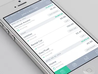 Transactions app betraydan budget design flat ios transactions