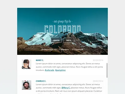 Group Commenting chat colorado comments conversation trip ui