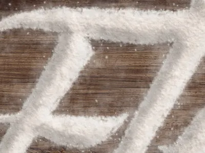 Flour And Powder Photoshop Actions Pack 3d action add on brush effect flour photoreal photoshop powder print style text