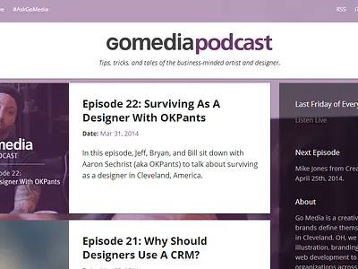 Go Media Podcast Web Site wip