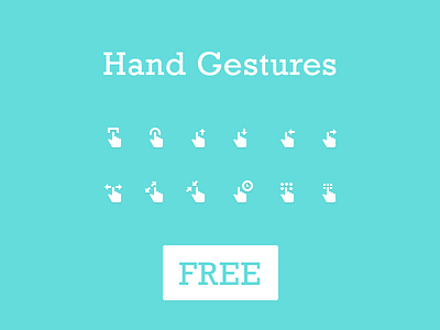 Gesture Icons - Free PSD - Vol 1 download finger flat free freebies gesture glyph hand icon icons psd