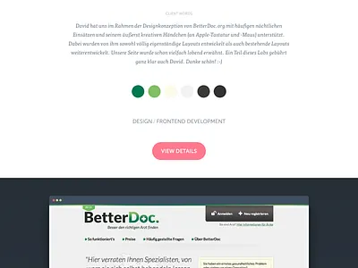 Work detail page... portfolio website