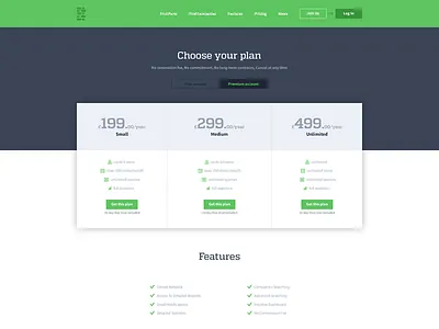 Pricing tables clean flat payment price pricing pricing tables register simple ui ux webdesign website