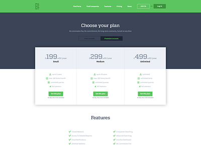 Pricing tables clean flat payment price pricing pricing tables register simple ui ux webdesign website