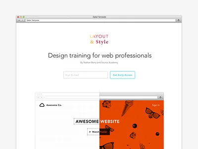Layout & Style landing page tutorials videos website