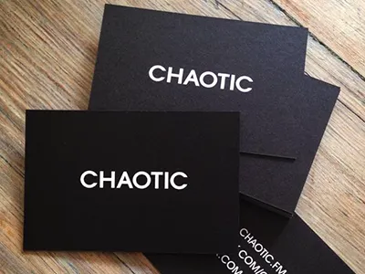 Chaotic Business Cards/Clothing Tags branding chaotic graphic design graphics identity lettering logo logotype mark product typography wordmark