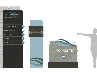 Los Angeles River Wayfinding & Signage la river los angeles signage way finding