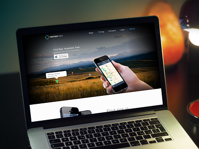 PetroFeed iPhone App Landing Page ios iphone landing marketing page