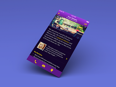 Place Detail Screen app comments drinks finder food gps ios iphone places purple