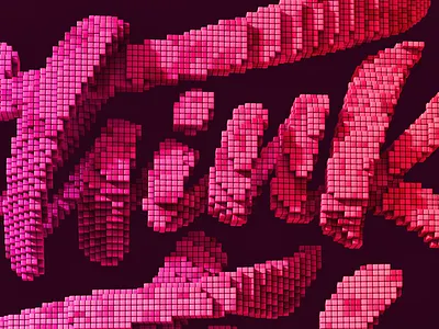 Think Outside the cubicle 3d lettering poster