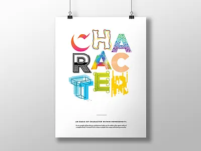 Character lettering poster type typography