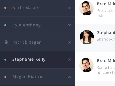 HipChat Redesign dashboard design flat hipchat minimal ui ui kit ux