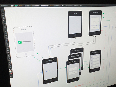 Let It Flow flow frozen illustrator mobile responsive ui wireframe