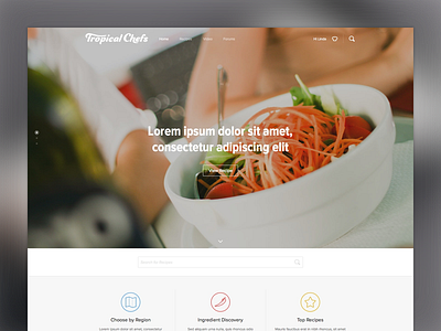 Tropical Chefs homepage chefs homepage image landing page recipes site tropical ui web webdesign website
