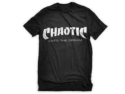 Chaotic T-Shirt Design 04 branding chaotic graphic design graphics identity lettering logo logotype mark product typography wordmark