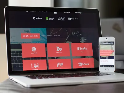 Functional Works big images dark iphone recruitment responsive web website