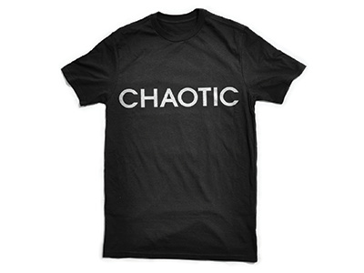 Chaotic T-Shirt Design 01 branding chaotic graphic design graphics identity lettering logo logotype mark product typography wordmark