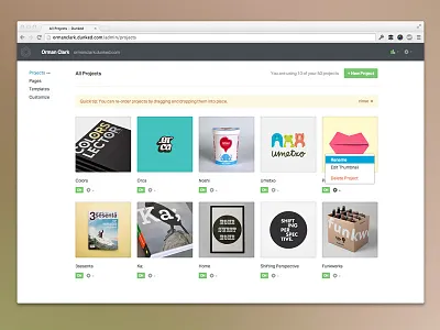 Dunked UI Update admin dashboard ui