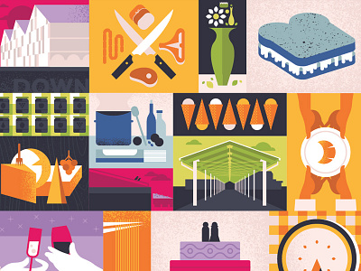 unused market concept branding design food illustration