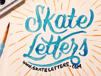 Skate Letters Launched! design illustration lettering paint type typography watercolor