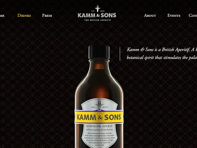 Kamm & Sons website design booze web web design website