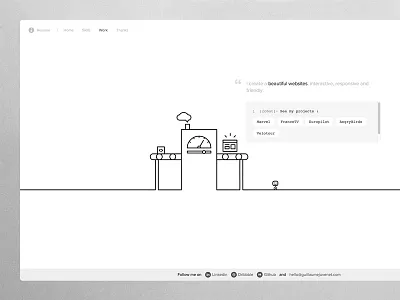 Draw me a portfolio ! animation black draw layout line minimal paris portfolio simple svg web white