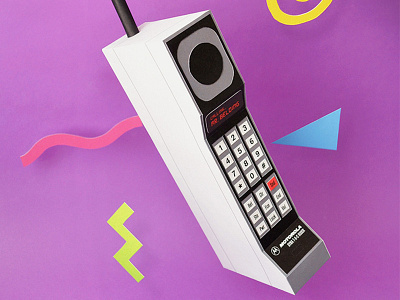 Kwik-Krafts / 4.25.14 / Motorola DYNATAC 8000x craft cut fold glue kwik krafts motorola paper papercraft preppy saved by the bell zack morris