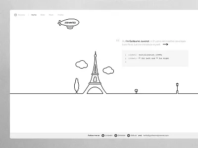 Draw me a portfolio ! animation black draw layout line minimal paris portfolio simple svg white