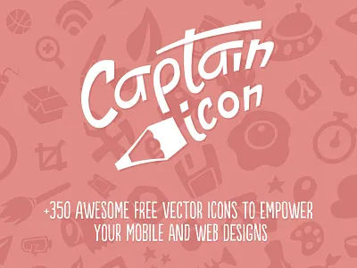 Captain Icon +350 Free Vector Icons free freebie icon illustration lettering logo set vector web