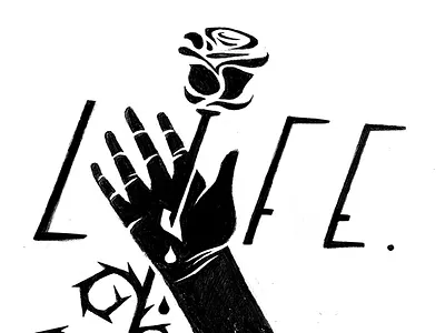 John 14:6 church grunge hand drawn illustrated jesus life logos bible software rose scripture thorns typography