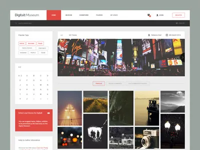 Digitalt design flat interface navigation site ui ux web