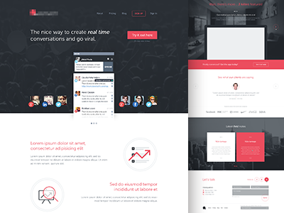 Startup Landing flat flatdesign homepage interface landing landing page ui ui design web design website