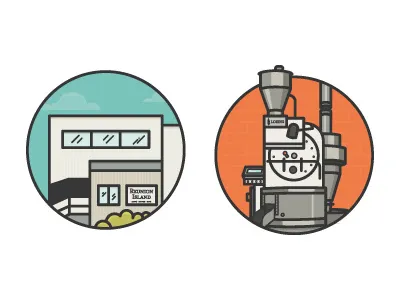 Timeline Icons building coffee icons loring modern roaster simplistic