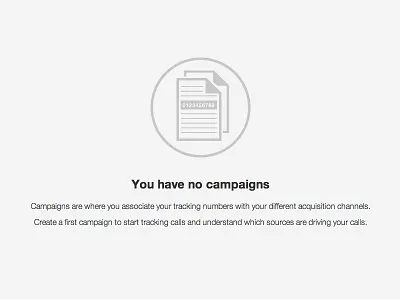 Blank Screen - No campaigns blank empty start